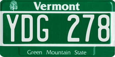 VT license plate YDG278