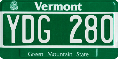 VT license plate YDG280