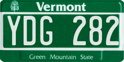 VT license plate YDG282