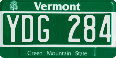VT license plate YDG284
