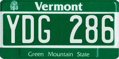 VT license plate YDG286