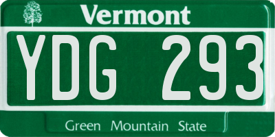 VT license plate YDG293