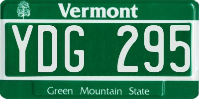 VT license plate YDG295