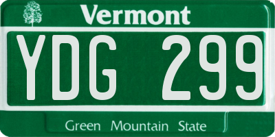 VT license plate YDG299