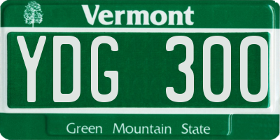 VT license plate YDG300