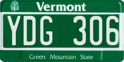 VT license plate YDG306