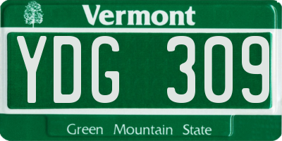 VT license plate YDG309
