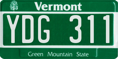 VT license plate YDG311