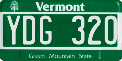 VT license plate YDG320