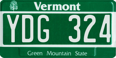 VT license plate YDG324