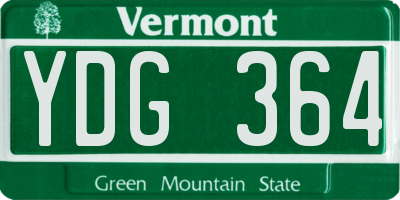 VT license plate YDG364