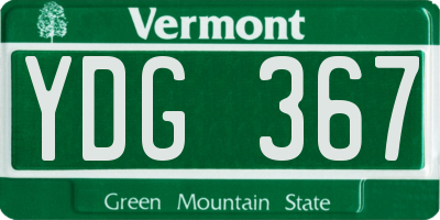 VT license plate YDG367