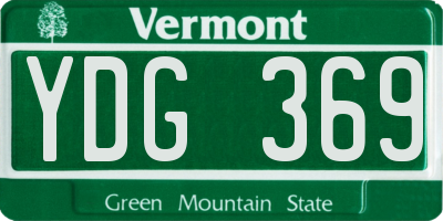 VT license plate YDG369