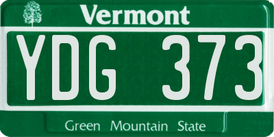 VT license plate YDG373