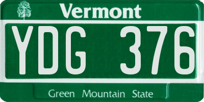 VT license plate YDG376