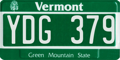 VT license plate YDG379