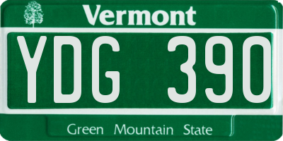 VT license plate YDG390