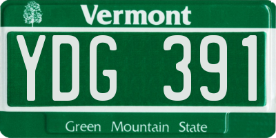 VT license plate YDG391