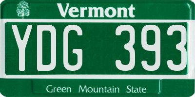 VT license plate YDG393