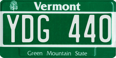VT license plate YDG440