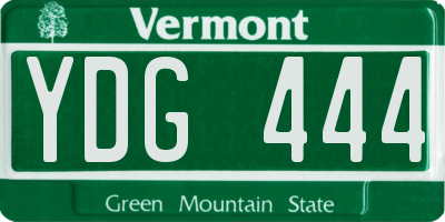 VT license plate YDG444