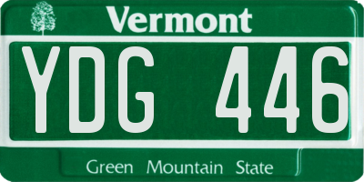 VT license plate YDG446