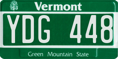 VT license plate YDG448
