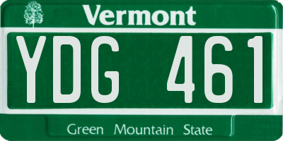 VT license plate YDG461