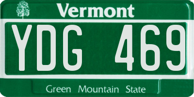 VT license plate YDG469