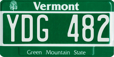 VT license plate YDG482