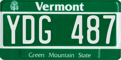 VT license plate YDG487