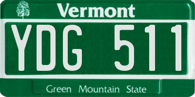 VT license plate YDG511