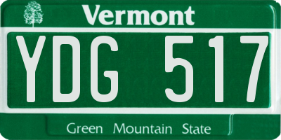 VT license plate YDG517