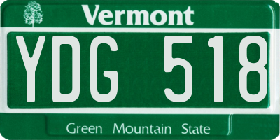 VT license plate YDG518
