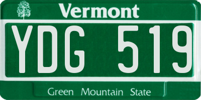 VT license plate YDG519