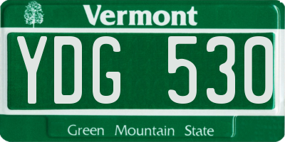 VT license plate YDG530