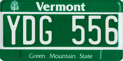 VT license plate YDG556