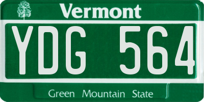 VT license plate YDG564