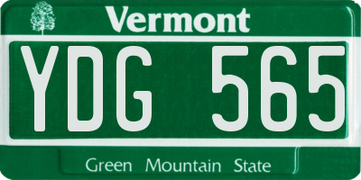 VT license plate YDG565