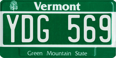 VT license plate YDG569