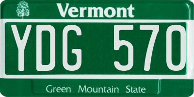 VT license plate YDG570