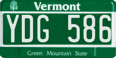 VT license plate YDG586
