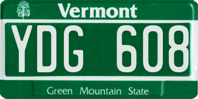 VT license plate YDG608