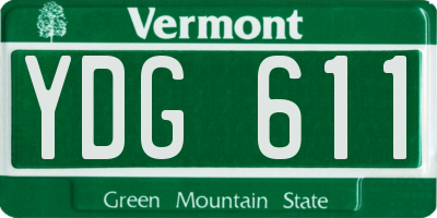 VT license plate YDG611