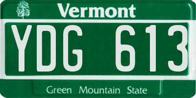 VT license plate YDG613