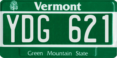 VT license plate YDG621