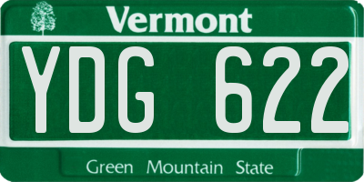 VT license plate YDG622