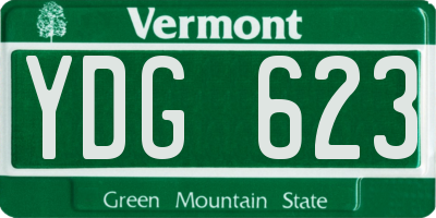 VT license plate YDG623
