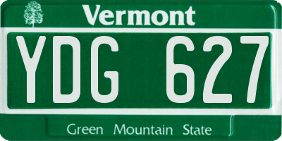 VT license plate YDG627