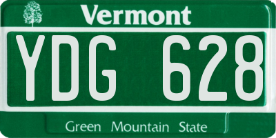 VT license plate YDG628